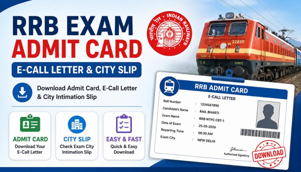 rrb exam admit card