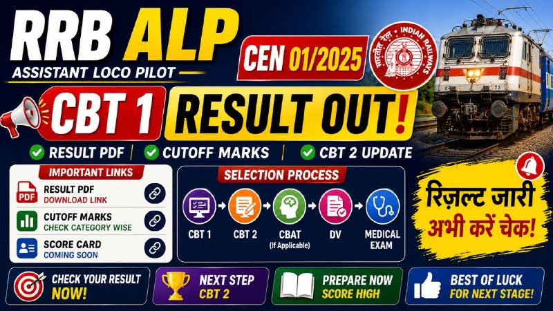 RRB ALP CBT 1 Result 2026